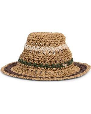 Steve Madden Carly Striped Crochet Bucket Hat - Natural