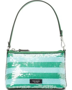 Kate Spade Seaside Stripe Sequin East/West Shoulder Bag - Green