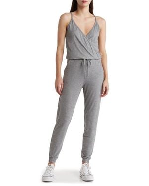 Go Couture Sleeveless Drawstring Waist Jumpsuit - Multicolor