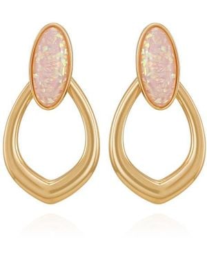Vince Camuto Faux Stone Doorknocker Earrings - Multicolor
