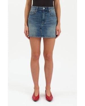 DAZE Malibu Denim Miniskirt - Blue