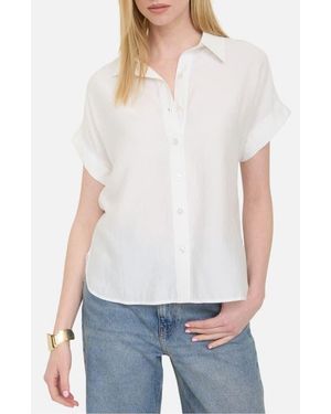 Blu Pepper Short Sleeve Button-Up Shirt - White