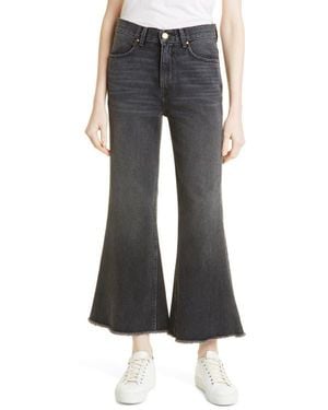 The Great The Great The Kick Bell Raw Hem Crop Nonstretch Jeans - Blue