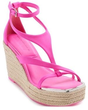 DKNY Maryn Espadrille Platform Wedge Sandal - Pink