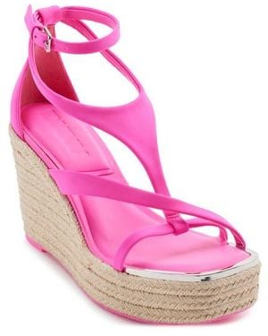 DKNY Maryn Espadrille Platform Wedge Sandal - Pink