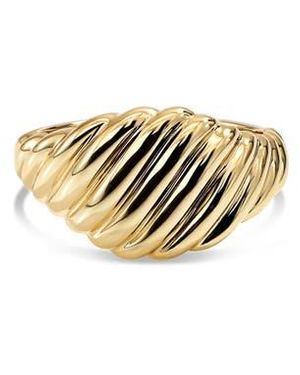 DEVATA Tapered Rope Band Ring - Metallic