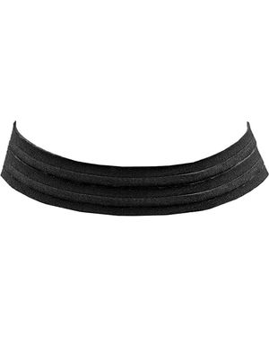 Steeltime Five Strand Velvet Choker - Black