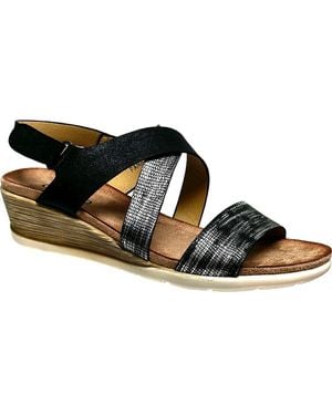 Ninety Union Panama Slingback Wedge Sandal - Black