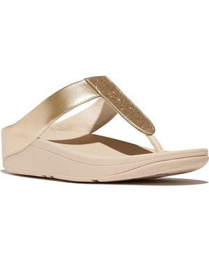Fitflop Fino Platform Wedge Flip Flop - Metallic