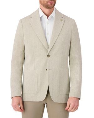 Report Collection Textured Sport Coat - Natural