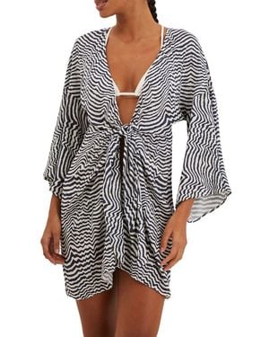 ViX Ravine Perola Cover-Up Minidress - Gray