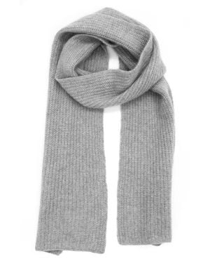 Portolano Stitched Cashmere Scarf - Gray