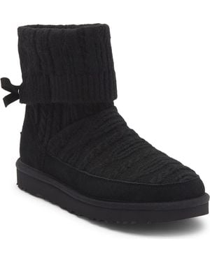 UGG Classic Mini Cable Knit Bootie - Black