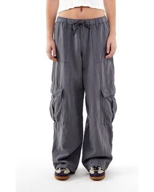 BDG Luca Cotton & Linen Pants - Gray