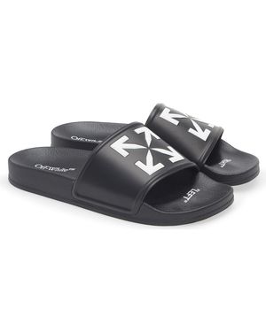 サンダル OFF-WHITE BLACK THIS THAT SLIDES Off-White™ Black This That slides | TheDoubleF