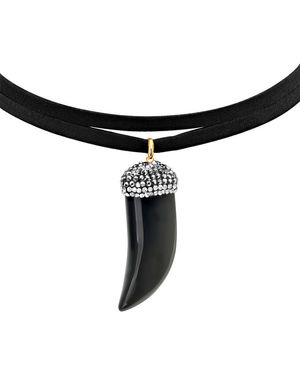 Steeltime Velvet Choker Necklace - Black