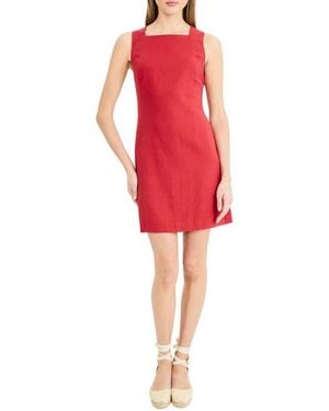Donna Morgan Square Neck Sleeveless Minidress - Red