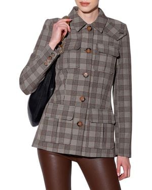 Walter Baker Spencer Plaid Jacket - Brown