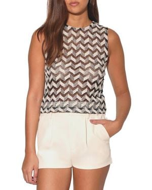 Walter Baker Nanette Open Knit Top - White