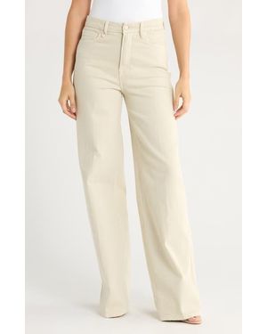 GOOD AMERICAN Good Skate Wide Leg Jeans - Natural