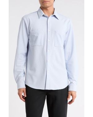 Theory Irving 2P Stretch Button-Up Shirt - Blue