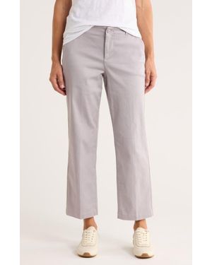 NYDJ Marilyn Ankle Straight Leg Twill Pants - White