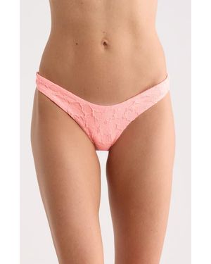 Maaji Splendor Textured Bikini Briefs - Pink