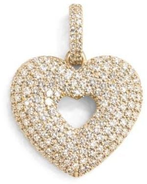 Best Silver Moissanite Heart Pendant - White