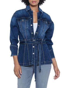 Wash Lab Denim Dojo Belted Denim Jacket - Blue