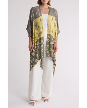 Rachel Roy Print Ruana - White