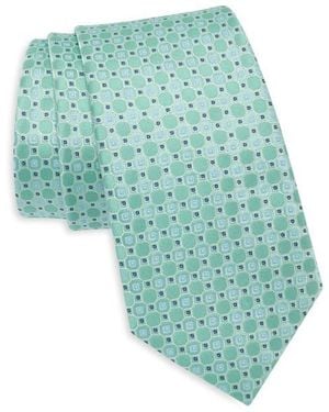 Tommy Hilfiger Duke Geometric Tie - Blue