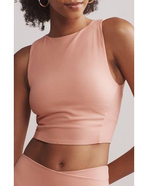 Rhone Ripple Longline Bra - Brown