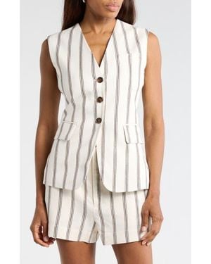 A.L.C. Noa Stripe Vest - White