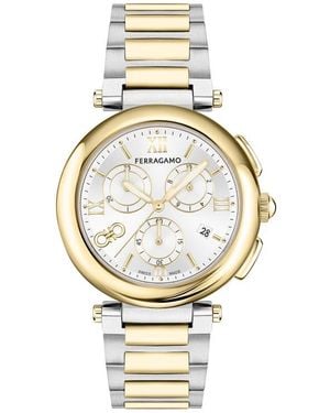 Ferragamo Legacy Chronograph Bracelet Watch, 40Mm - Metallic