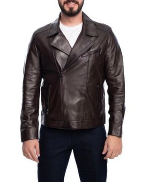 VELLAPAIS Winston Leather Jacket - Black