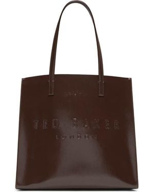Ted Baker Soocon Faux Leather Tote - Brown