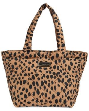 Marc Jacobs The Medium Cheetah Quilted Nylon Tote - Brown