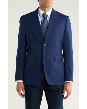 Tahari Tonal Windowpane Plaid Sportcoat - Blue