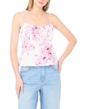 1.STATE Front Tie Smocked Camisole - Blue