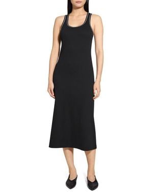 Theory Perry Ribbed Tank Dress - Black