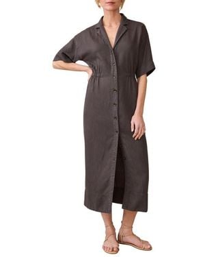 Faherty Topanga Midi Shirtdress - Black