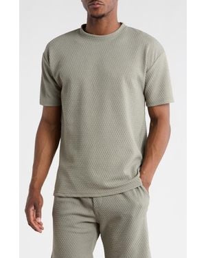 T.R. Premium Textured Knit T-Shirt - Gray