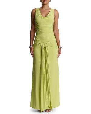 Naked Wardrobe Cowl Neck Maxi Dress - Green