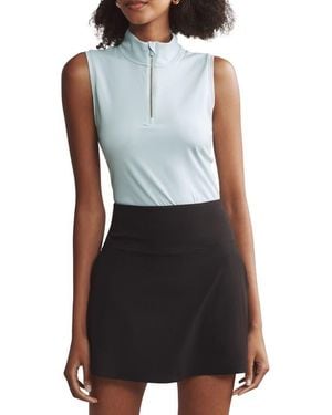 Rhone Course To Court Sleeveless Half Zip Top - Black