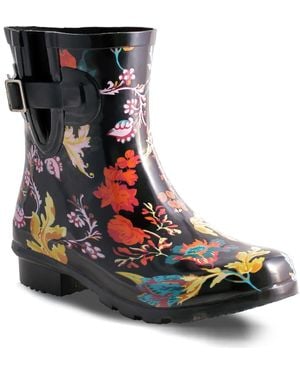 Nomad Droplet Patterned Waterproof Rain Boot - Blue