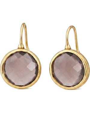 Gabi Rielle Smoky Topaz Gumdrop Earrings - Brown