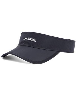 Calvin Klein Logo Embroidered Ripstop Nylon Visor - Blue