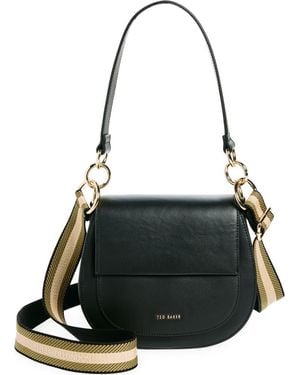 Ted Baker Darcell Leather Saddle Bag - Black