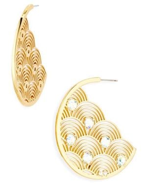 Kurt Geiger Southbank Hoop Earrings - Metallic