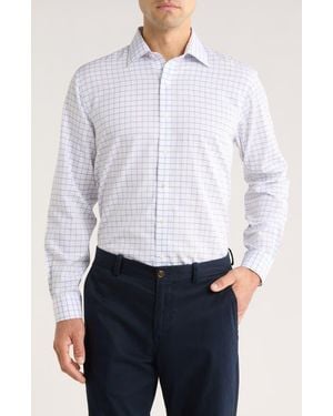 Brooks Brothers Regular Fit Grid Print Button-Up Shirt - Blue